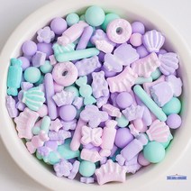 아라잔 파스텔믹스 스프링클 식용구슬 케이크장식, 무광 마카롱 블루 퍼플 95g