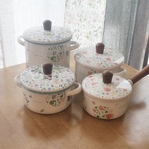 에지리 안나 에밀리아 법랑 인덕션 양수 편수 곰솥 냄비세트 4개세트