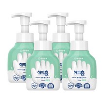 유한양행 [본사직영] 해피홈 SAFE365 핸드워시 용기형 350mL 그린샤워향, 4개