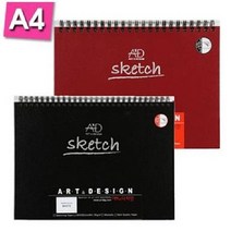 YJ S1010-검정 양장스케치북 A4 105g 튜닝 80장 -42241 A375 512128EA, 영진쿠팡 본상품선택