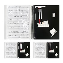 오렌지오피스 A4 클리어+오픈포켓 악보화일 40매 악보파일, 1개, 블랙