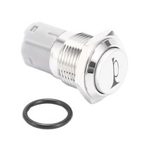 자동차 차량용 LED 라이트 순간 버튼 금속 스위치 파란색 12V 16mm, 한개옵션0