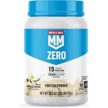 Muscle Milk 머슬밀크 제로 프로틴 파우더 바닐라 크림 748g