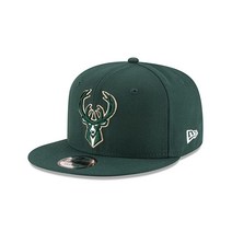 NBA 밀워키 벅스 성인 남성 9Fifty 팀 컬러 기본 스냅백 캡 OSFA 다크 그린 5191422151