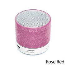 미니 휴대용 자동차 오디오 a9 눈부신 균열 led 무선 블루투스 4.1 서브우퍼 tf, 04 Rose Red