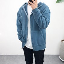 엠클로 오버핏 피그먼트워싱 3단쭈리 코튼 남여공용 후드집업 6컬러