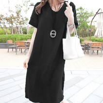 엔티랄라 순면의 원피스 여성 면 마 원피스 리넨 원피스 A라인 원피스 여름 여성 원피스 루즈핏의 빅 사이즈 원피스