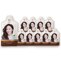 댕기머리 더 편한 샴푸형 염색 5호 진한갈색 30g x 10개
