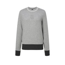 골프 여성 프리미엄 그레이 4D 자카드 라운드 스웨터 DNSW3C601G2