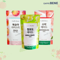 카페베네 파우치3종 190ml 50개 복숭아 수박 청포도, 복숭아20개+수박20개+청포도10개