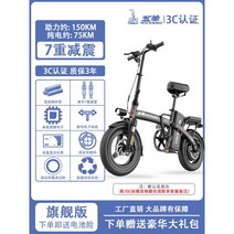 접이식 전동자전거 전기 폴딩 배터리 소형 자전거 배달 경량 성인 휴대용 대리운전 미니, 48V, 20AH, [기본형]15A/75KM