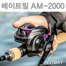 고강도 볼 베이트릴 우핸들 낚시 바다/민물/루어 - 낚시릴, AM-2000