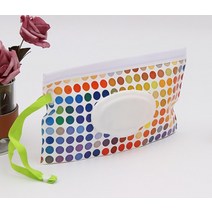 스냅 스트랩 휴대용 아기 물티슈 상자 물티슈 컨테이너 쉬운 운반 클램셸 화장품 청소 물티슈 케이스 1 개, 15