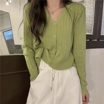 핫핑크가디건 셔츠가디건 니트웨어 여성 가을 얇은 스타일 슬리밍 v 넥 카디건 야외 긴 탑 코트 패션