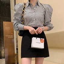 다미님 [인기] 벌룬 퍼프 셔츠 블라우스 셔링 프릴 언발 트임 오버핏 빅사이즈 단추 카라 스트라이프 단가라 체크 배색 무지 하객룩 결혼식 브이넥 크롭 봄 겨울 여름 린넨 네랄-셔츠