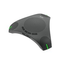 듀얼 허브가 포함된 USB 스피커폰 - 회의실 무지향성 마이크 및 스피커 홈 오피스용 마이크가 컴퓨터 8~10명용 360° 음성 픽업 소음 감소