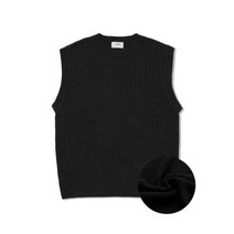 TOFFEE 펀칭 니트 베스트 (BLACK) PUNCHING KNIT VEST (BLACK)