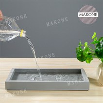 Makone 상표등록 화분받침 직사각형 방수 대야트레이 길죽한 화분 물받, T05-직사각형판 내부직경 52*22(바퀴X)