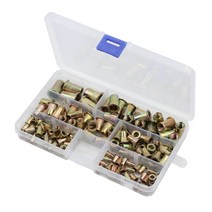 STK 리벳 너트 플랫 헤드 나사 리벳 너트 인서트 어소트먼트 키트, 150pcs, 스틸