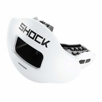 Shock Doctor Max Airflow 2.0 립 가드 풋볼 3500 청소년 성인 OSFA 통기성이 좋은 넓은 입구 마우스피스 스포츠 용품, White/ Black