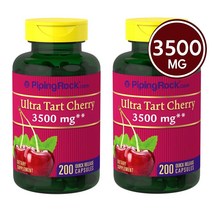 PipingRock 타트 체리 캡슐 3500 mg 200캡슐(1+1) 2병, 200capsules