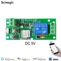 스마트 홈 EweLink 7V-32V 85V-250V 와이파이 WIFI 릴레이 스위치 4 채널 무선 모듈 원격 제어 App, 1ch DC5V