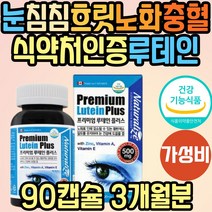 프리미엄 눈 황반 건강 복합 기능성 루테인 비타민A 망막 시력 영양제 보조제 흐릿 피로 건조 침침 뻑뻑 노화 이물감 충혈 관리 케어 30대 40대 50대 60대 중년 노년 직장인 추천