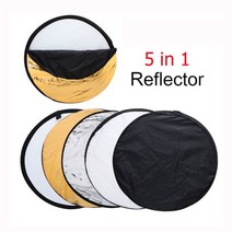 5in1 반사판 reflector 반사판 카메라 사진 촬영 조명, 80Cm