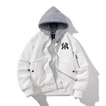 MLB 겨울 항공 점퍼 야구 자켓 탈착식 안감 양키즈 데일리 아우터 블루종 MA1