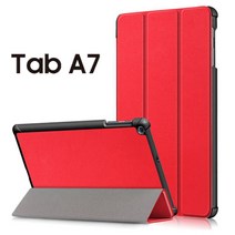 삼성 갤럭시탭A7 10.4 스마트케이스 + 9H강화유리필름 SM-T500 SM-T505 SM-T505N, 레드 + 9H강화유리필름