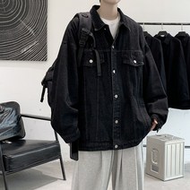 데님 재킷 남성 봄 하이 스트리트 트렌디 브랜드 루즈 툴링 재킷 홍콩 스타일 캐주얼 올 매치 옷깃 커플 의류 노브댄스복 왁킹 댄스학원 힙합플레이야 힙합퍼 힙합엘에이