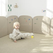 알집 플레이 와펜 택1 라운드 벽매트 아기 침대 가드 안전문 벽쿠션 안전 놀이방, 플레이와펜 숫자