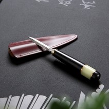 고급 다도용품 보이차 전용 차칼 다마스커스 스테인리스강 칼날 장식용 소품, 나무자루무늬 차칼개