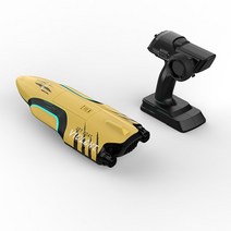 제트보트트윈 터보 제트 보트 모델 고속 보트 원격 제어 조명 포함 S2 2.4G 34 Cm 길이 20 kmh, 02 yellow