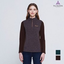 올리비아로렌 아울렛 이월 겨울 반폴라 집업 티셔츠 VVCALVW9321