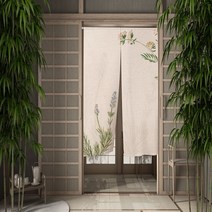 녹색 잎 문 커튼 식물 일본 파티션 걸이식 커튼 주방 침실 입구 출입구 장식 노렌 Cortinas, 70x150cm, 18 CTS00671_03 70x150cm