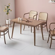 루체 오크월넛 원목 다이닝 4인 카페 식탁테이블1100 H720, 오크