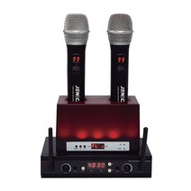 K-60N 제닉스 2채널 노래방 충전식 무선마이크, 블랙, K-60N(블랙)
