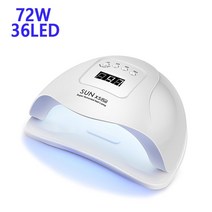 90/72/36W SUNX5MAX 네일 건조기 UV LED 램프 젤 폴란드어 듀얼 파워 자동 센서 매니큐어 살롱, 한개옵션1