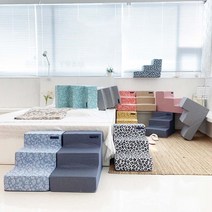 강아지 계단 침대 소파 애견 3단 방수 스텝퍼, 2.빅반다나민트색