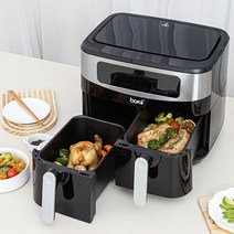 보랄 듀얼 디지털 에어프라이어 BR-T1450AFD 4.5L 대용량 겉바속촉 튀김기 튀김요리 에어플라이어 에어후라이어 자취생 요리 홈쿡