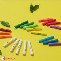 하고로모 분필 F10 풀터치 탄산 형광 분필 16색 혼합 20본 하고로모 분필 칠판용, 단품, 단품