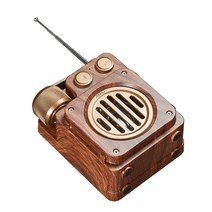 라디오 효도 휴대용 FM 미니 다기능 수신기 블루투스 베이스 스피커 플레이어 USB/TF 카드 플레이 지원 야외 여행 캠핑용, 없음