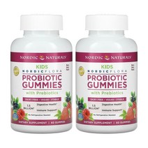 노르딕 내추럴스 어린이 Probiotic 유산균 메리 베리 펀치 구미 젤리 60개 2개, 1개, 기본