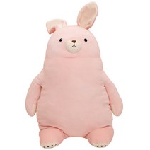[토끼인형도안] 라움생 애착 인형 곰 토끼인형 모찌 귀여운 동물 큰 대형 신생아 아기 유아 수면 봉제 수제 핸드메이드 애착인형, 핑크, XL-85cm