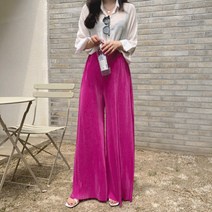 믹스비 / 매력 플리츠 와이드 밴딩 팬츠 (2color)