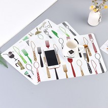 북유럽 스칸 패턴 식사 식탁 테이블 방수 매트, 식탁매트-랜덤