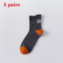 샤오미 5 쌍 100% 코튼 남성 양말 유행 거리 스포츠 통기성 주식 학생 크기 39-44, 04 5pairs dark grey