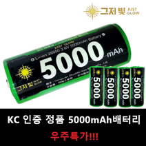 그저 빛 26650 건전지 리튬이온 배터리 5000mAh 보호회로 충전지, 그저 빛26650 5000mAh 5개