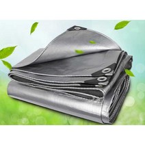 텐텐지 갑바천 방수포 트럭 화물차 안전망 천막 차양막, 녹색 코팅 실버 타포린  2x5m